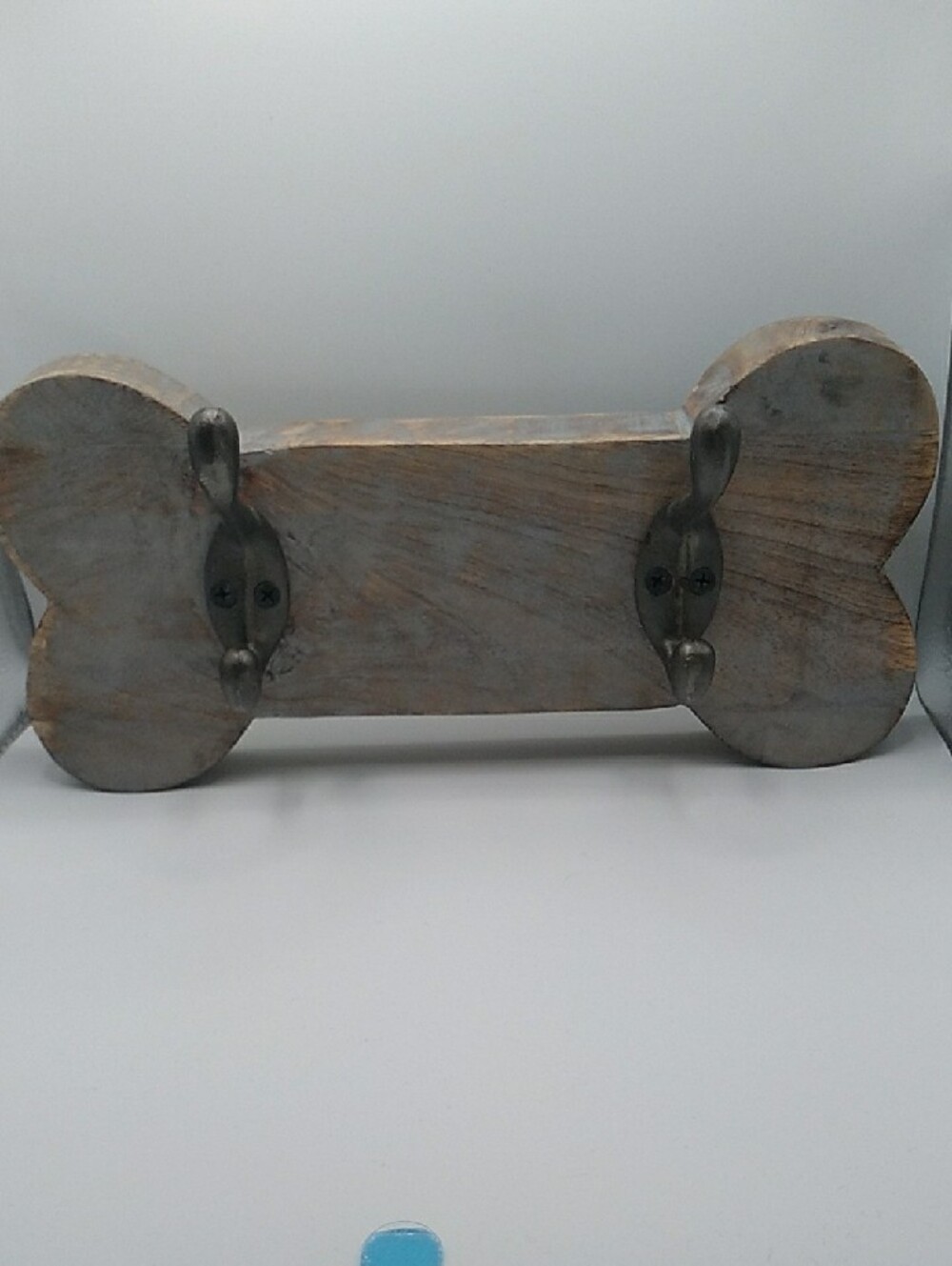 Wood Bone-Shaped Wall Hook Rack - Decorative Coat & Leash Holder (B7)